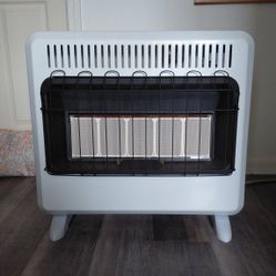 Mr. Heater 30,000 BTU propane/natural gas Heater 10 foot Steel braided hose with regulator and tank level Indicator Included 