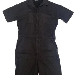 ASOS BIG & TALL MEN'S BOILER SUIT IN TWILL BLACK SIZE SMALL