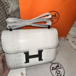 Hermes Constance 24 Crocodile Crossbody Bag