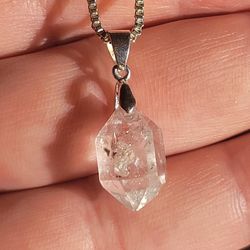 8ctw Herkimer Diamond Crystal Pendant AAAA QUALITY 