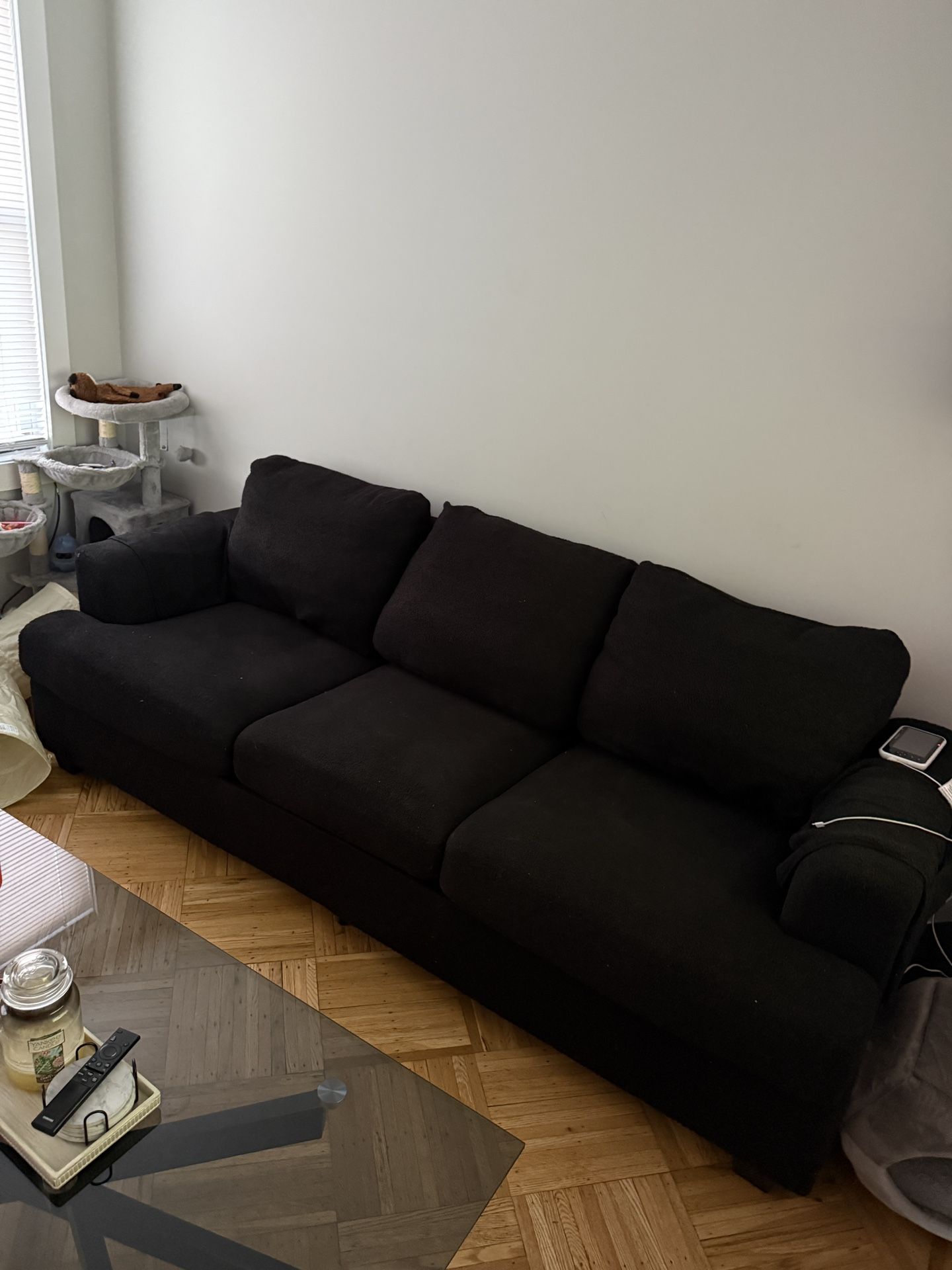 Black Boucle Couch