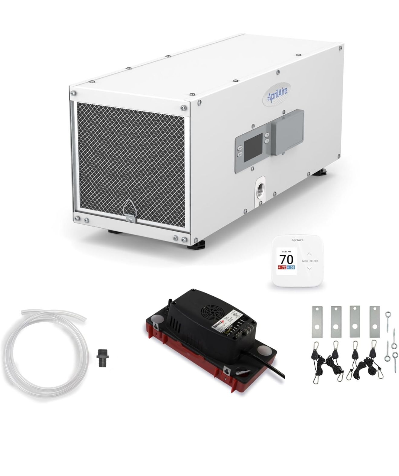 AprilAire E050 Crawl Space Dehumidifier, 50-Pint Commercial Whole-House Dehumidifier for Basement, Crawlspace & Home up to 1,600 Sq. Ft. with Pump, Dr
