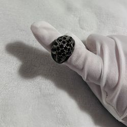 Black Starfish Sterling Silver Ring