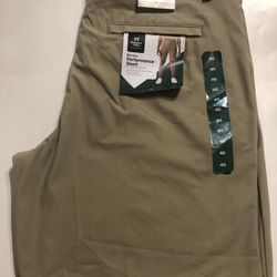 Men's Members Mark Benton Performance Shorts Beige Size 40 NEW