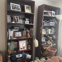 3 Bookshelves + 1 Storage Console + 2 Lamps Bundle – Make an Offer, Must Go!