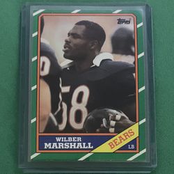 Wilber Marshall #25 1986 Topps Football Trading Card