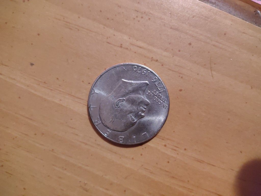1(contact info removed) Eisenhower Liberty Bell Moon One Dollar UAS Bicentennial Coin