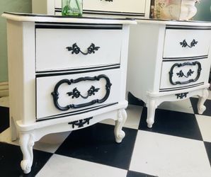 2 nightstands French provincial
