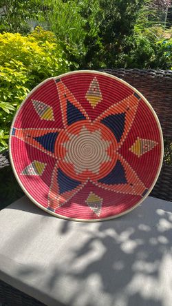 Anthropologie Woven Wall Hanging Basket