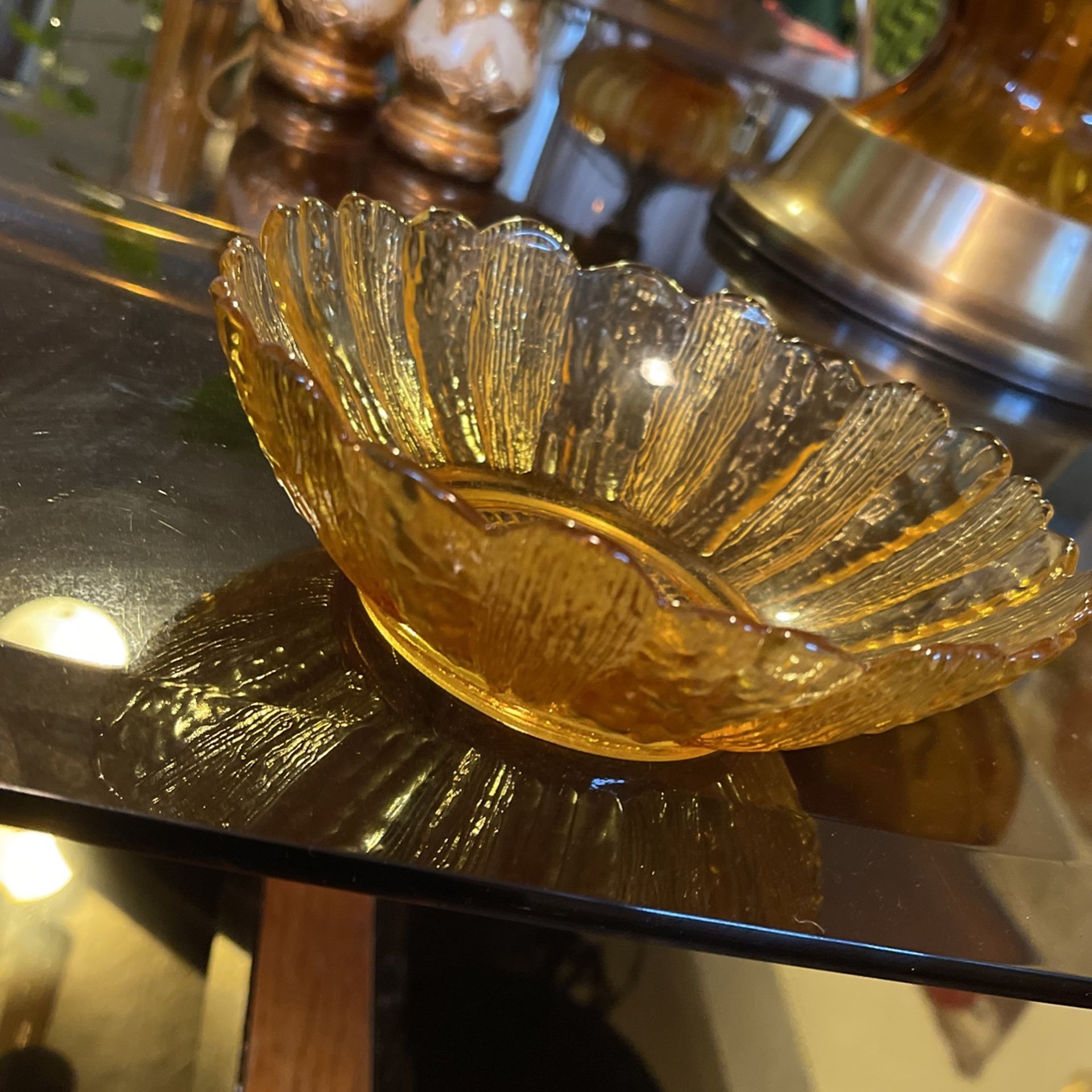 Vintage Amber Bowl