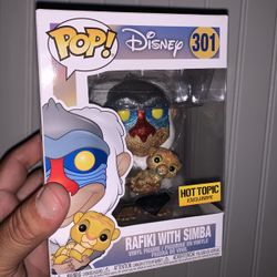 Funko Pop Disney Hot Topic Exclusive 301 Rafiki With Simba