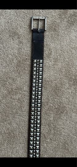 Leather studded belt