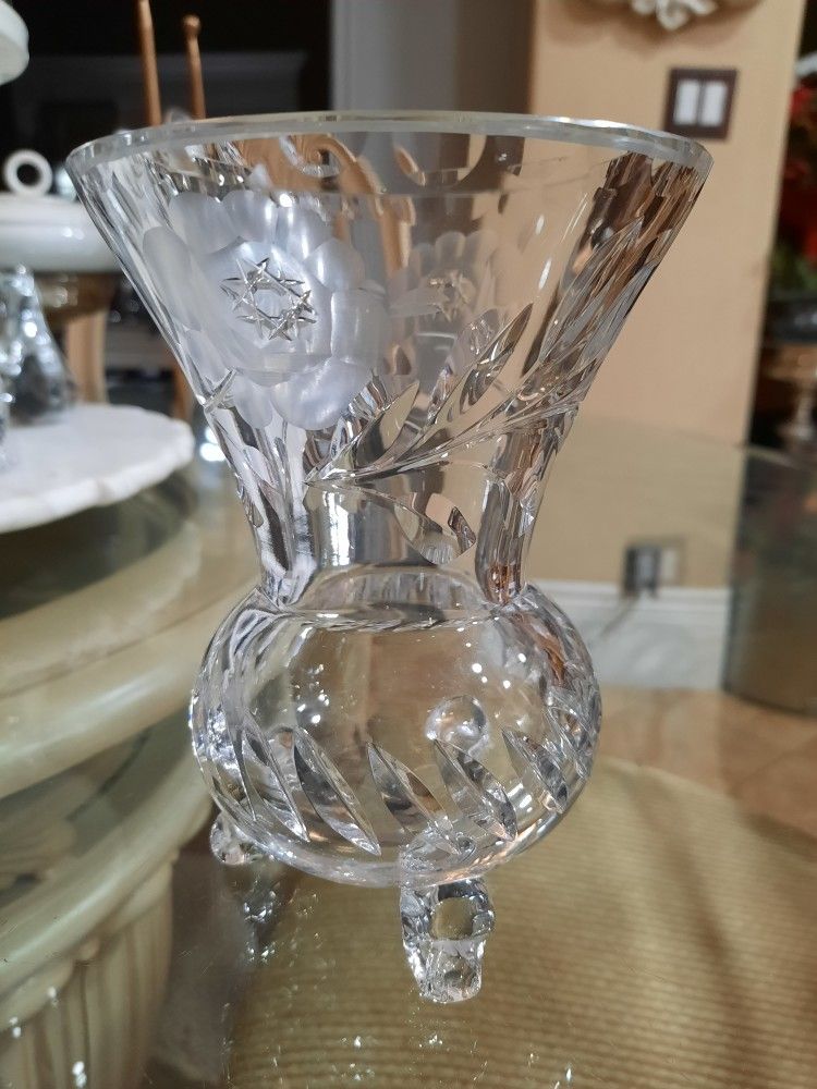 Crystal Footed Vase