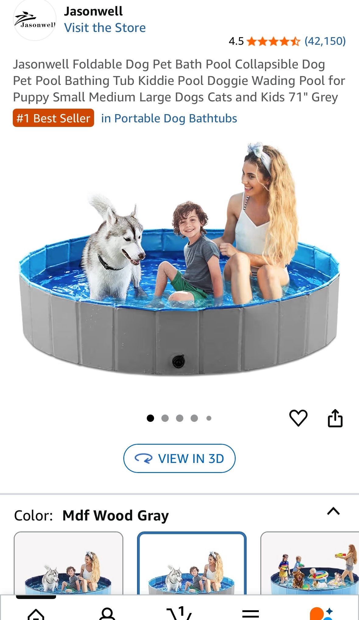 Foldable Dog Pool XXXL