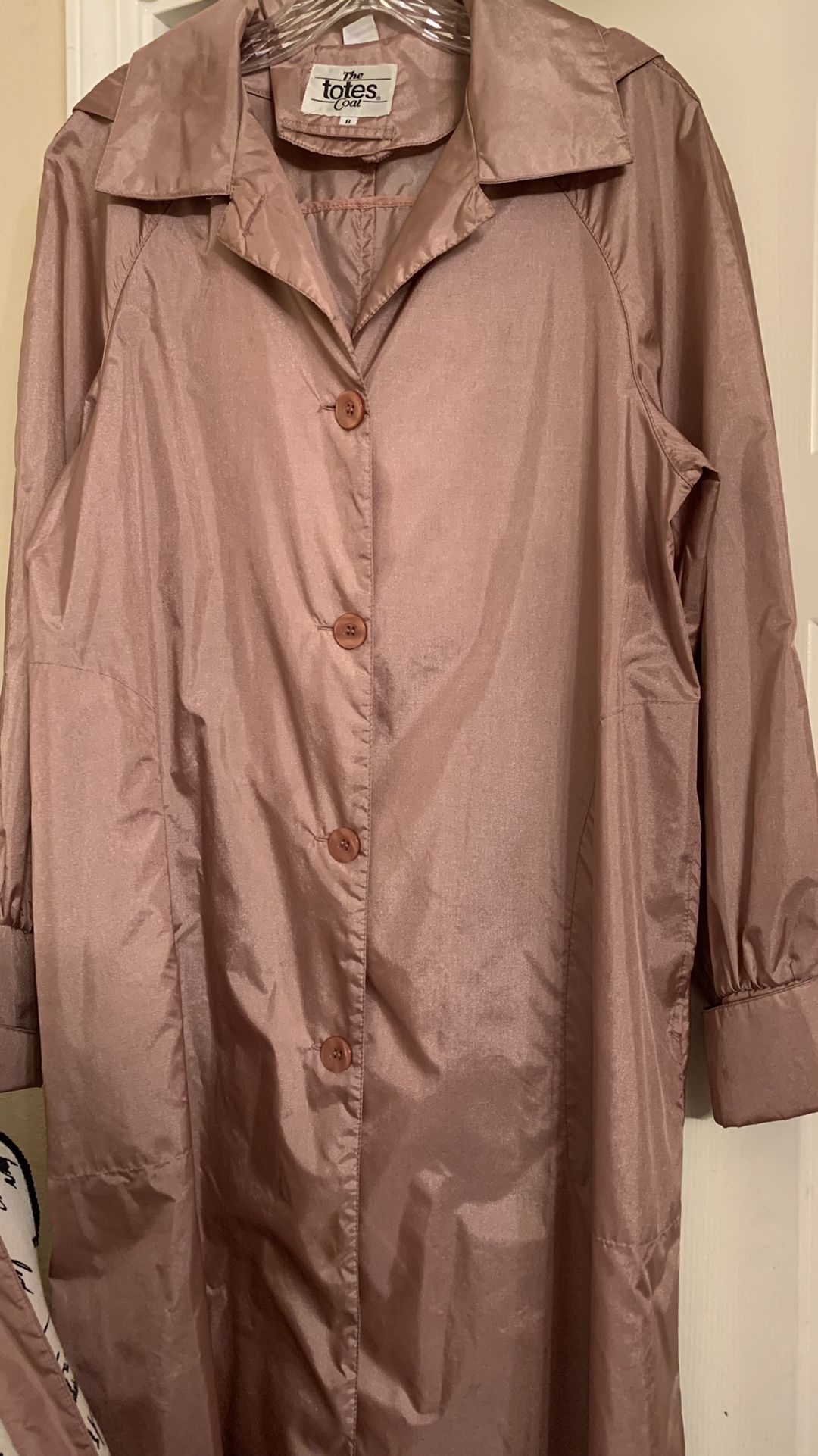 Beautiful Long Hooded Raincoat By THE TOTES COAT