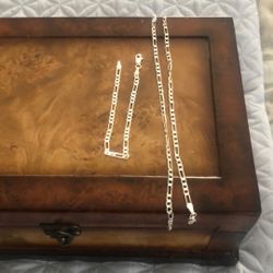 Sterling silver necklace and bracelet $45
