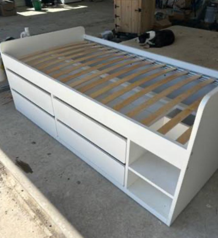 Slakt IKEA Twin Bed Frame with Drawers  Only $160