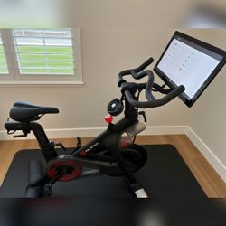 Peloton Bike, Over, Mat Weights Fan - 2019 - Rocklin, CA