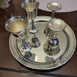 Vintage FB ROGERS silver plate Goblet Cups