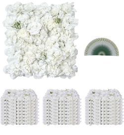 VEVOR 3D Flower Wall Panel, 24 PCS 15 × 15 inch, Artificial Floral Wall Background Mesh Backing Mat