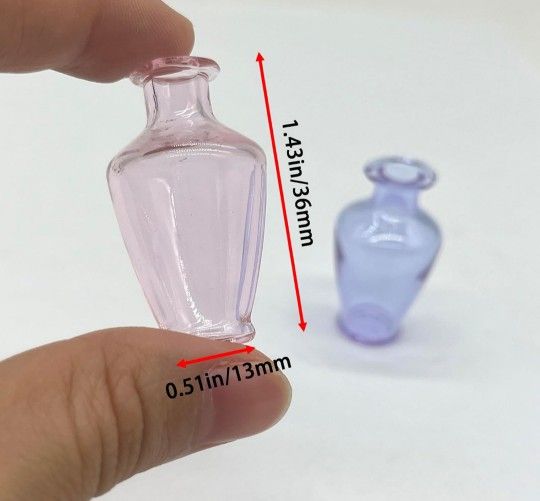 1.43 inch tall New 2 pcs Vases for Cat Whiskers/Tiny Flower