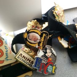 Vintage Disney Pins &  Lanyard