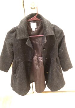 Black Childrens Place Coat Size 5/6