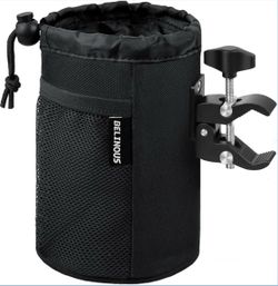 Belinous Motorcycle Cup Holder with 0.75"-1.5" Alligator Clamp, Drink Holder up