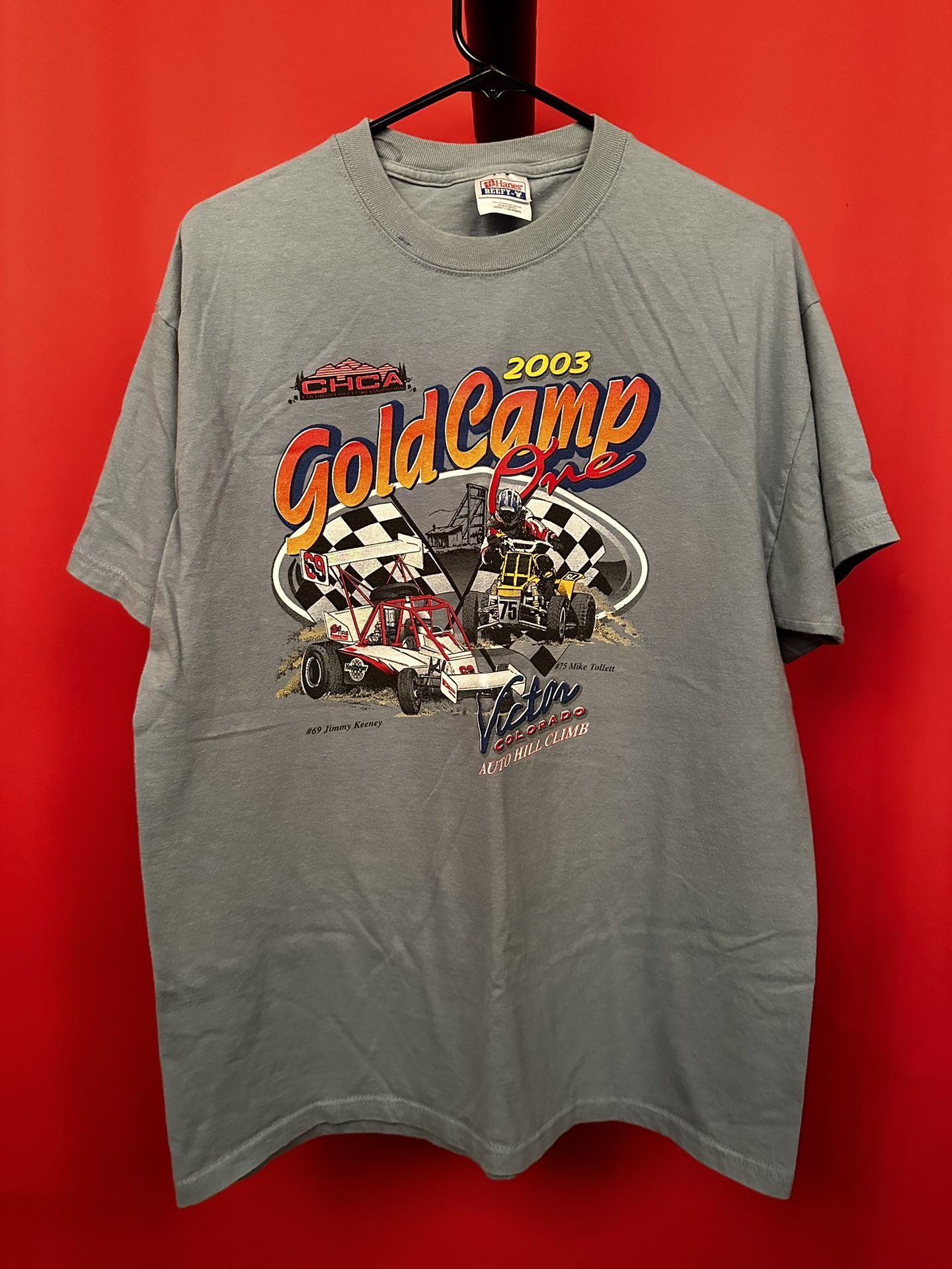 Colorado Hill Climb Association Gold Camp One 2003 Vintage T-Shirt.