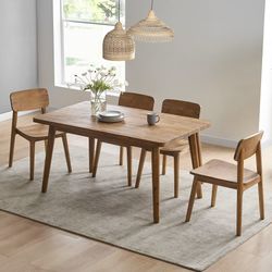 59" Solid Acacia Wood "Seb" Rustic Dining Table  by Castlery Furniture [NEW] **Retails for $699  [TABLE ONLY / Chairs Not Included]