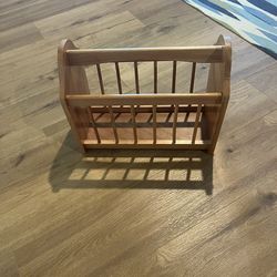 Solid Wood Magazine Rack / Storage Bin