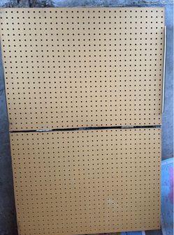 Vintage Portable Folding Pegboard Tool Organizer Case Suitcase Style w/ Handle
