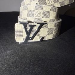 White Louis Vuitton Belt 