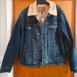 Men's Jacket Denim Sherpa Flex American Eagle XL Flex