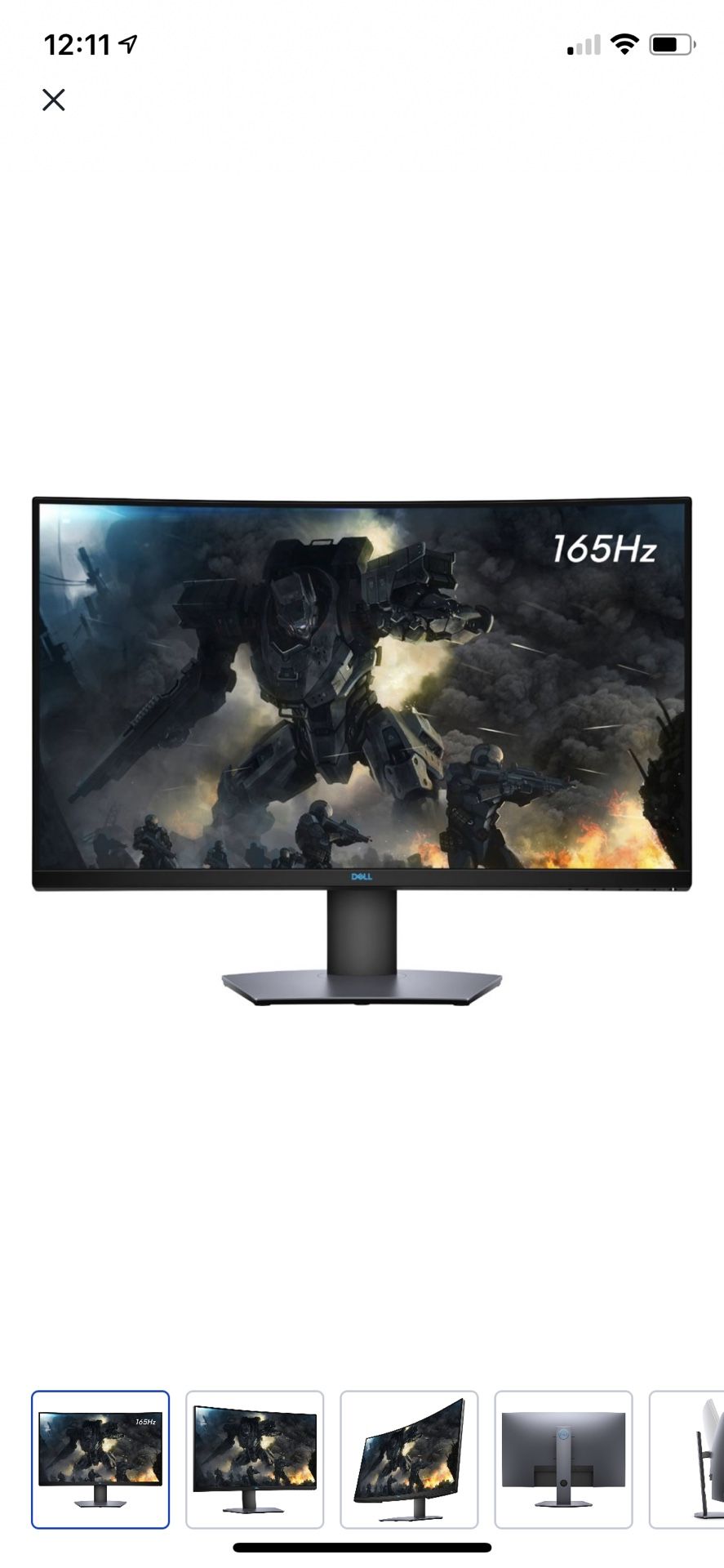 Dell 32 Inch 1440p 165hz Curved Monitor With Geek Squad Protection