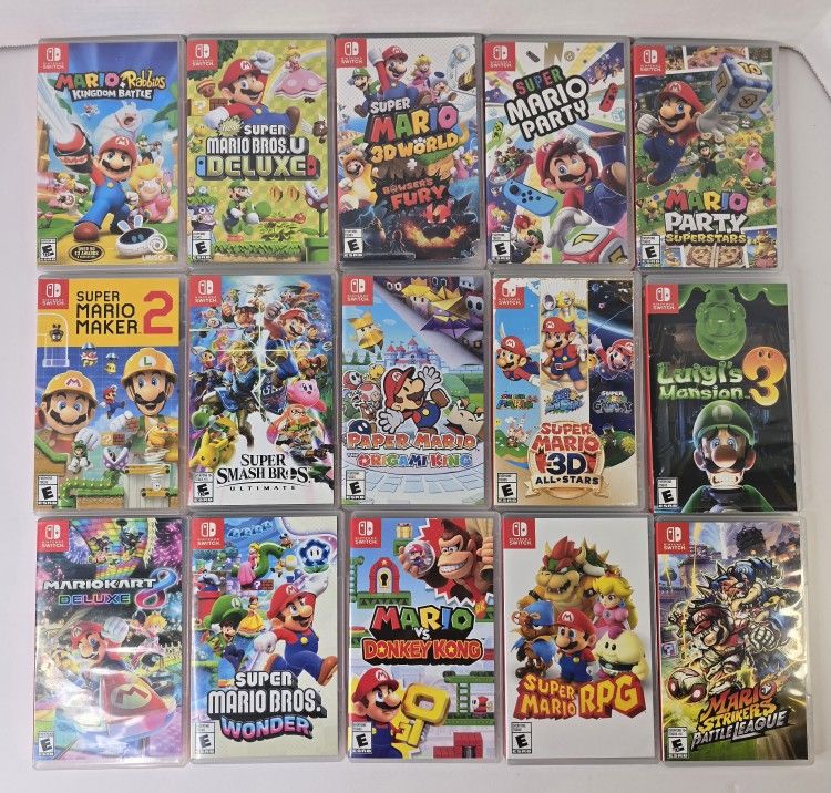 Nintendo Switch Super Marii Games, See Description For Pricing And Availability