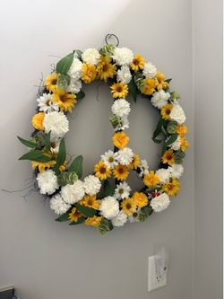 Daisy artwork and wreath set