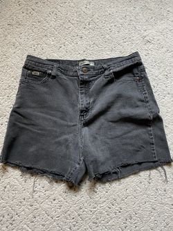 Black Jean Cutoffs