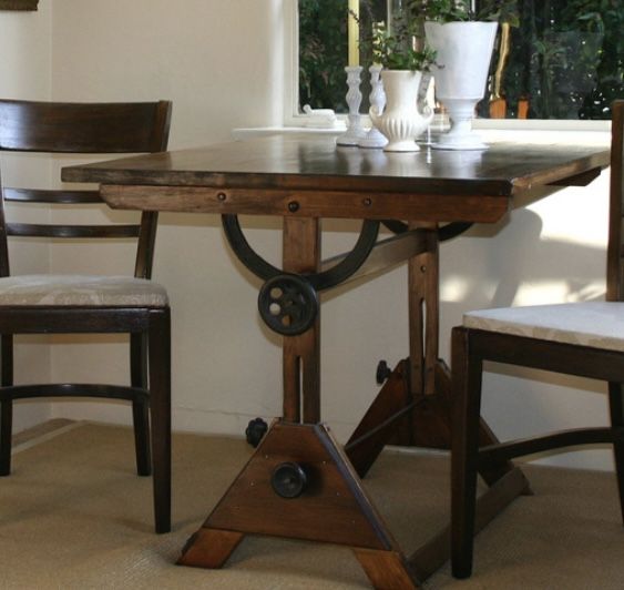 Antique Wooden Drafting Table