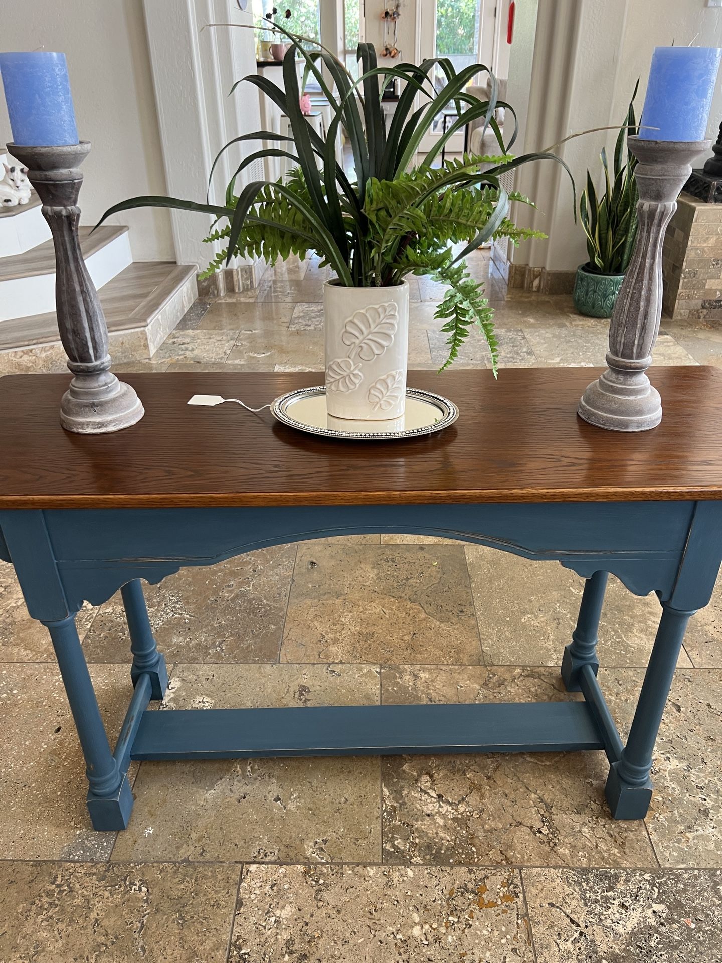 Blue Console Table