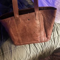 Leather Bucket Bag 