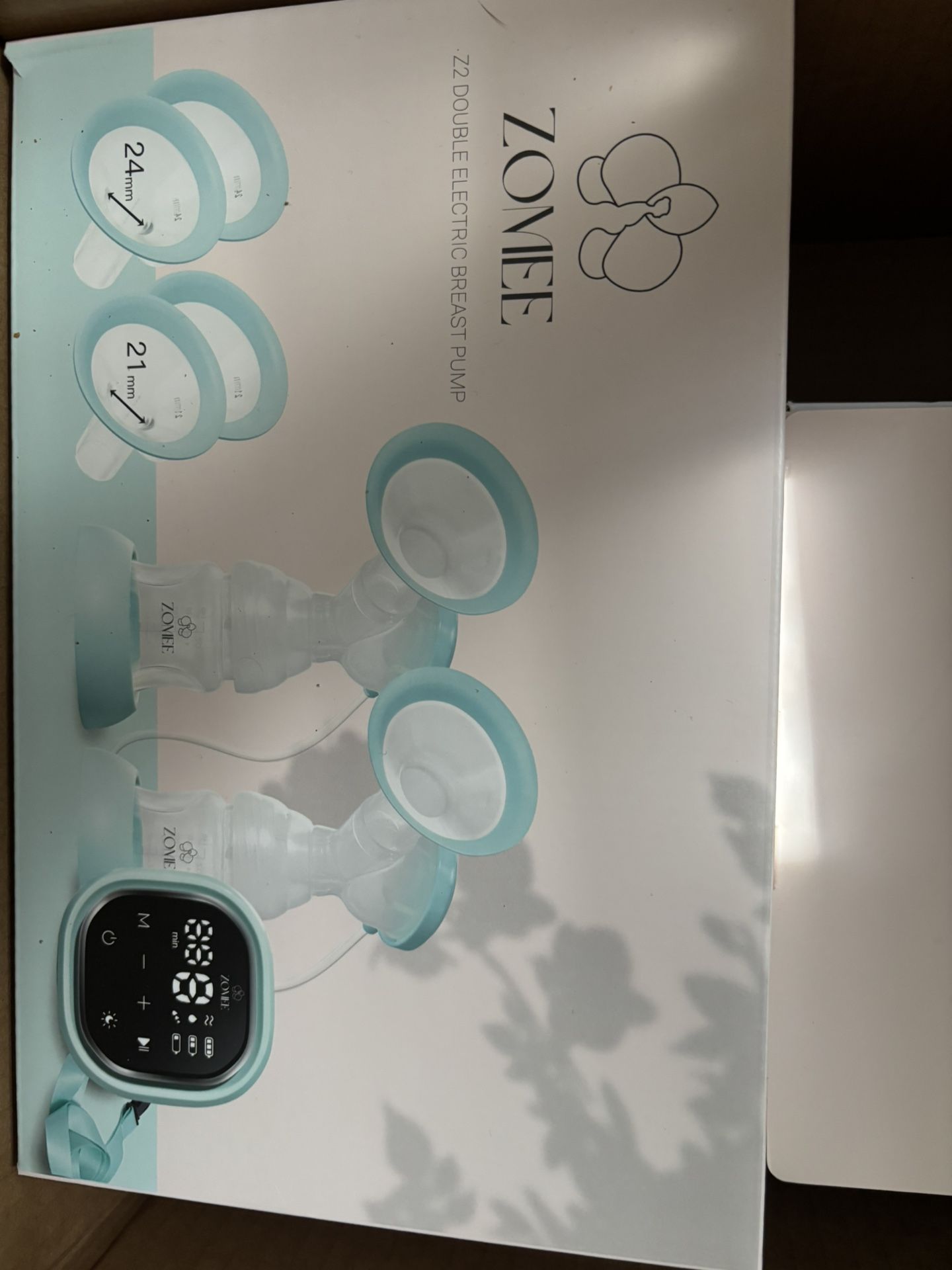 Brand New Zomee Z2 Double Electric Breast Pump + Hands-Free Collection Cups (Unopened)