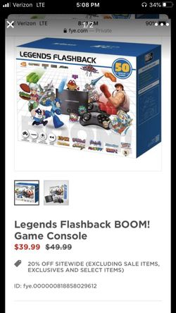 Legends Flashback Video Game Console System Works Great