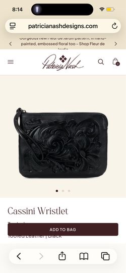 Patricia Nash Cassini wristlet black
