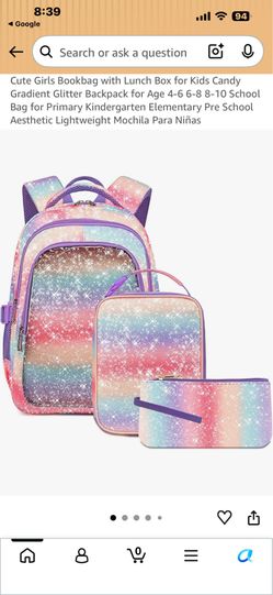 Girls Back Pack Set-Multi Color-NEW