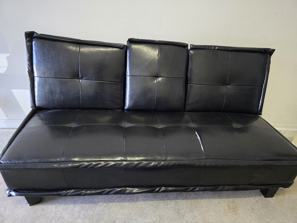 Faux Leather Futon