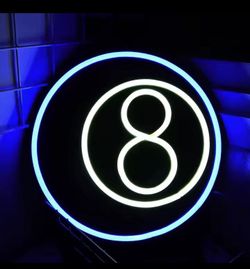 Neon 8 ball sign