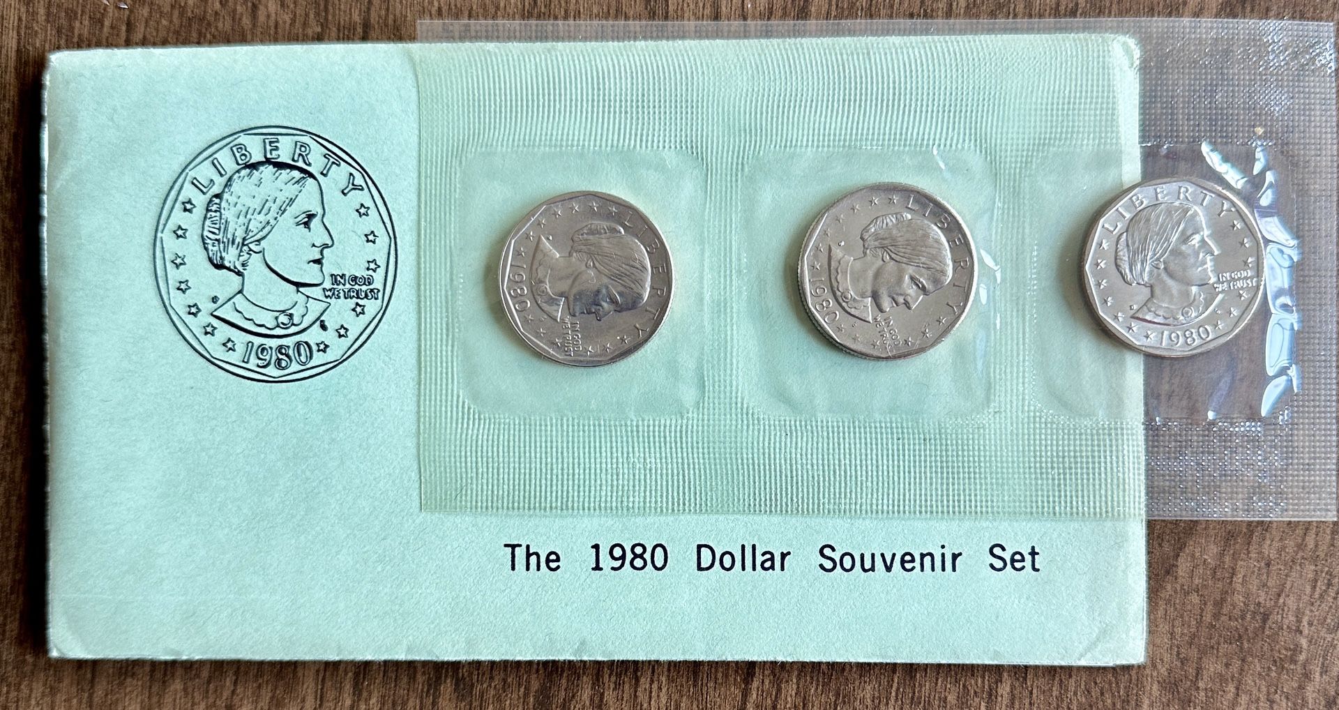 1980 3-Coin MINT Susan B Anthony Dollar Set