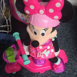Vintage Minnie mouse on bike