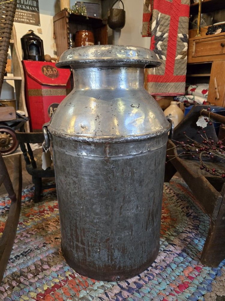 Antique Hoboken Keystone Dairy Milk Can